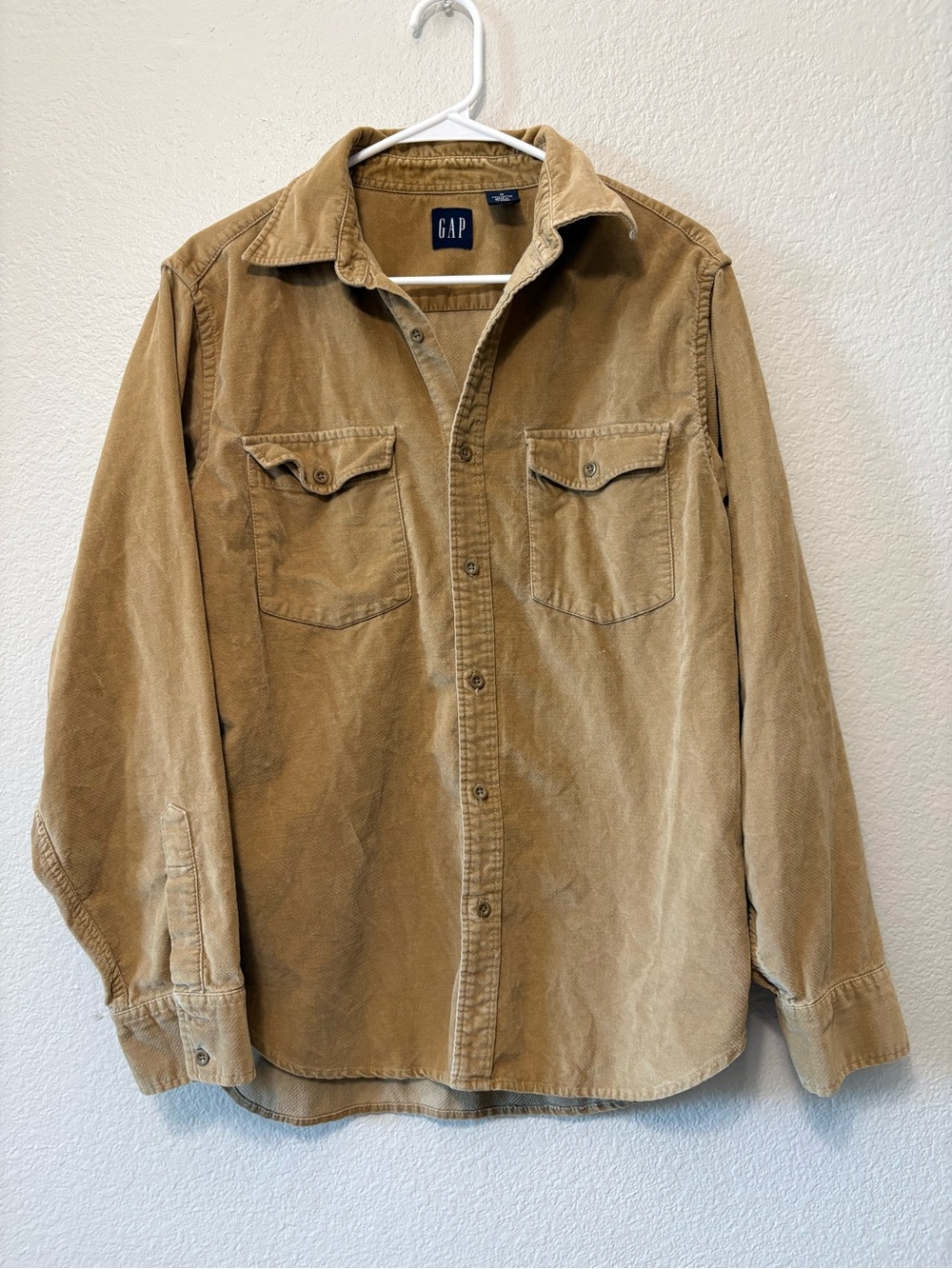 GAP Men's Corduroy Shirt in Light Brown